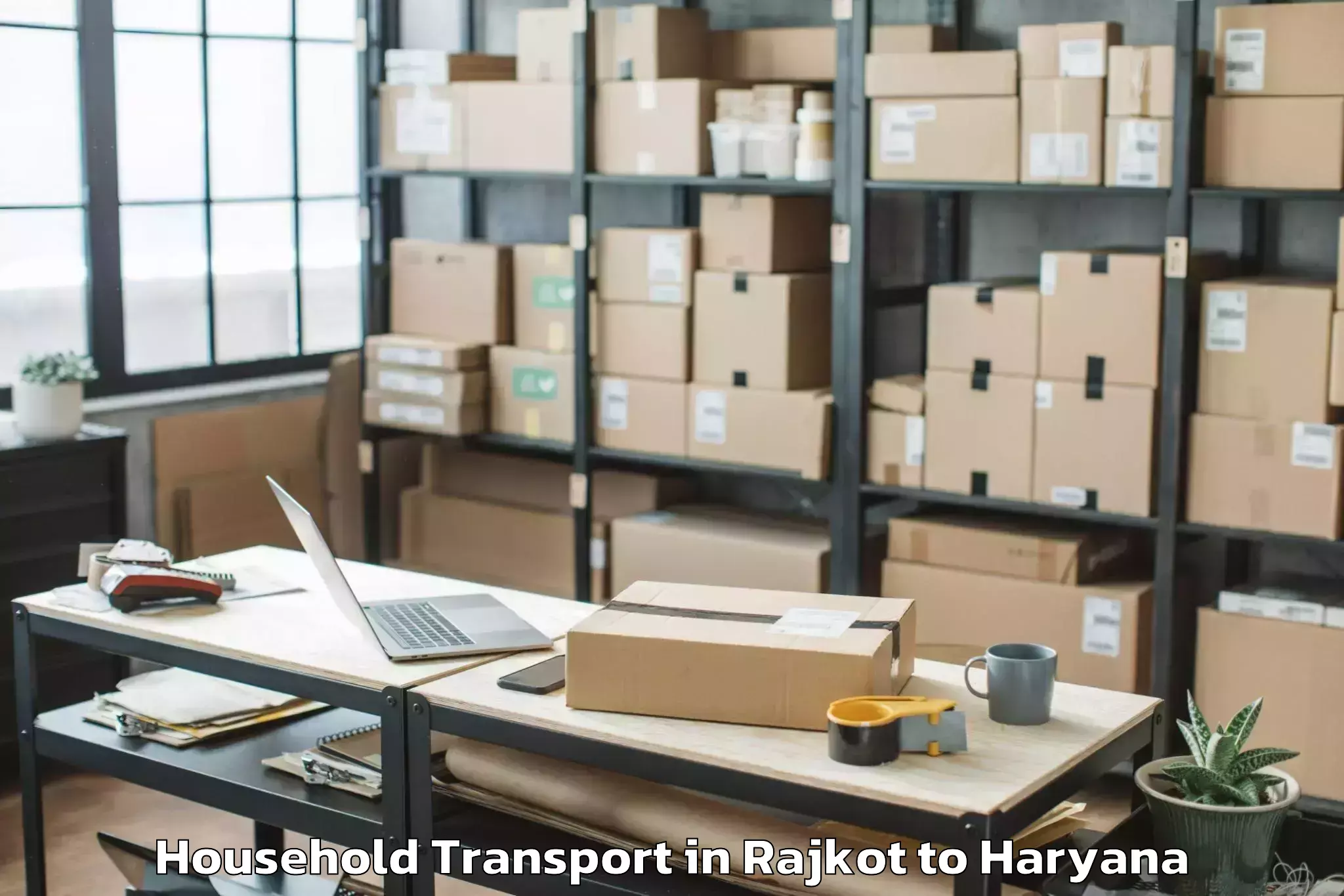 Professional Rajkot to Tdi Mall Sonipat Household Transport